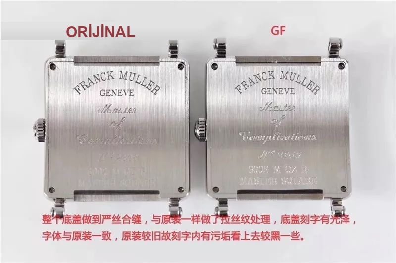GF Factory Franck Muller 6002MQZ MASTER SQUARE kadın kuvars replika saat orijinalle karşılaştırıldığında nasıl? Elmas taşlı modeli var mı? — 7. fotoğraf