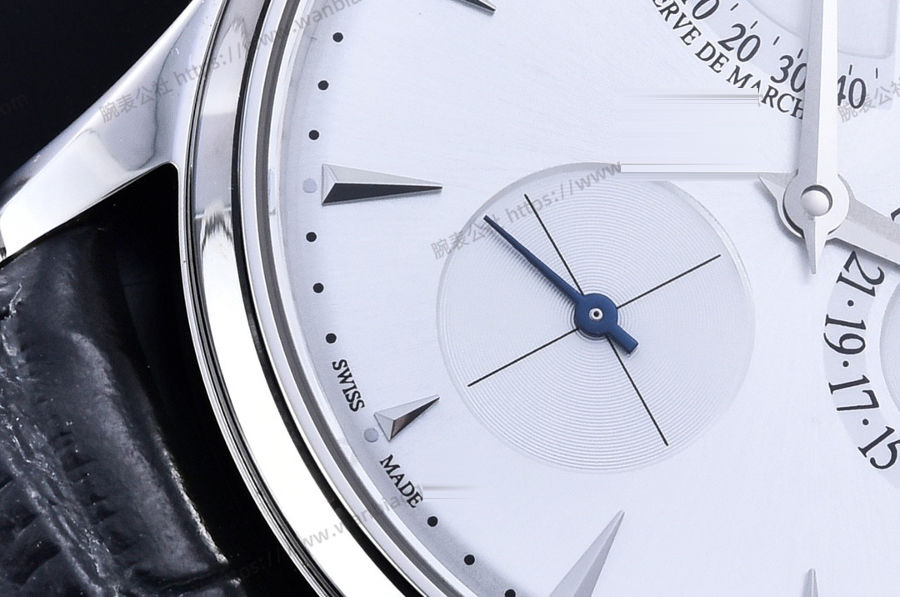 GF Factory Jaeger-LeCoultre Master serisi 1378420 erkek klasik kol saati (Palyaço beyaz kadran) — 13. fotoğraf