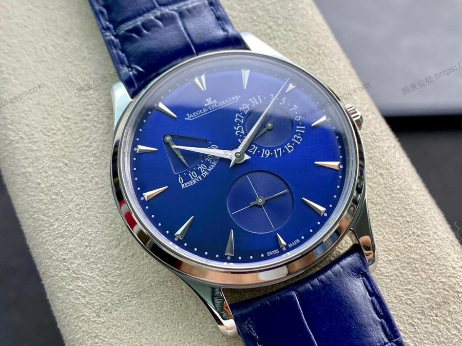 GF Factory Jaeger-LeCoultre Master Serisi 1378480 Erkek Klasik Kol Saati (Palyaço Mavi Kadran) — 1. fotoğraf