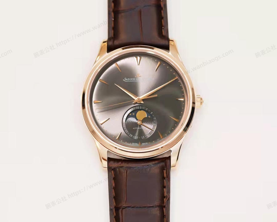GF Factory Jaeger-LeCoultre Moon Phase 136255J (gri kadran) saat incelemesi — 1. fotoğraf