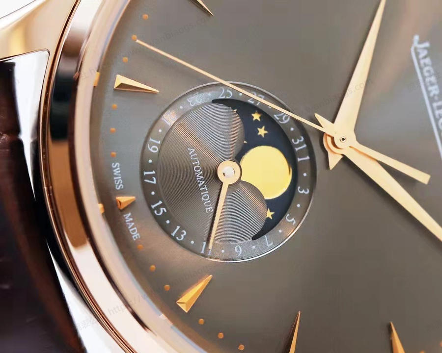 GF Factory Jaeger-LeCoultre Moon Phase 136255J (gri kadran) saat incelemesi — 7. fotoğraf