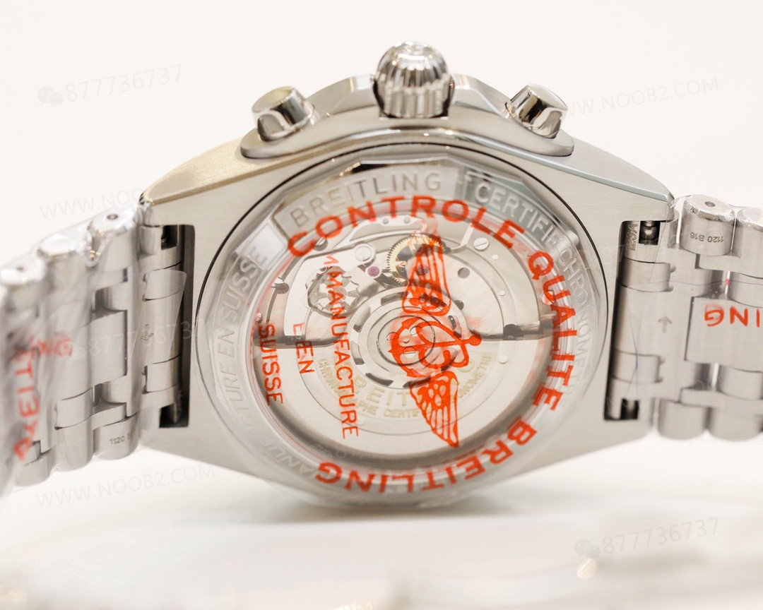 GF Factory replika Breitling Chronomat retro mermi kordonlu 42 mm kronograf, somon bakır kadran — 7. fotoğraf