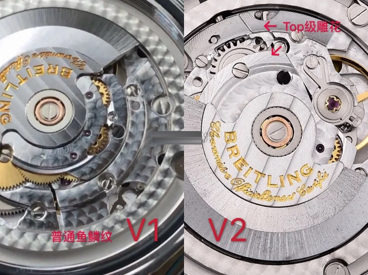GF Factory V2 Breitling Avenger II GMT A3239011 güncellenmiş versiyon replika saat ile orijinal karşılaştırmalı inceleme — 27. fotoğraf