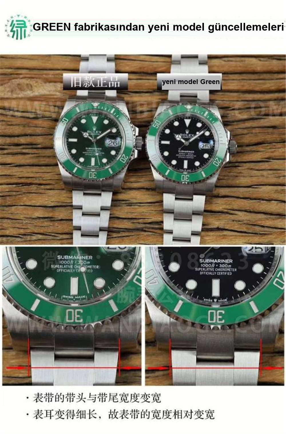 GREEN Factory Rolex 41 mm yeşil su hayaleti siyah kadran ilk kez tanıtılıyor — 3. fotoğraf