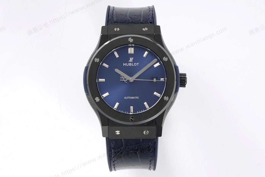 GS Factory Hublot Classic Fusion serisi (mavi kadran) seramik saat incelemesi — 2. fotoğraf
