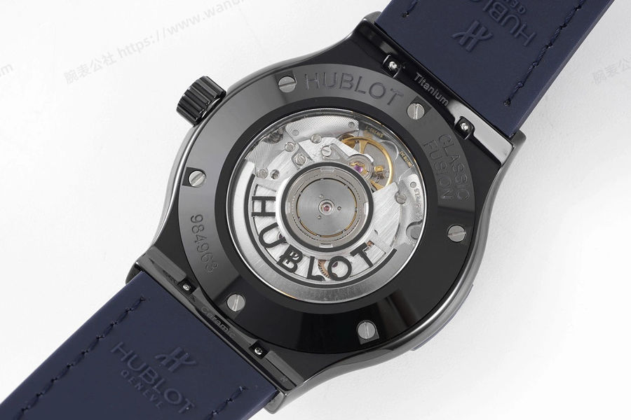 GS Factory Hublot Classic Fusion serisi (mavi kadran) seramik saat incelemesi — 9. fotoğraf
