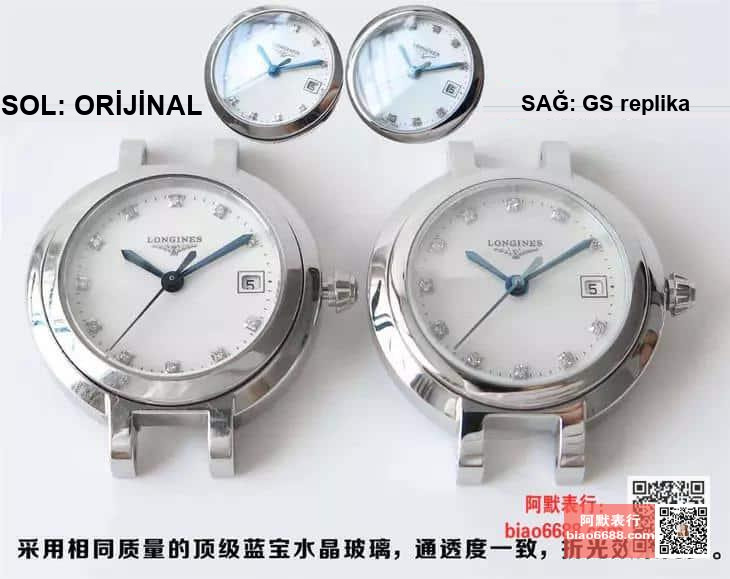 GS Factory Longines PrimaLuna Kuvars Kadın Saati Gerçek-Replika Karşılaştırması İncelemesi — 8. fotoğraf