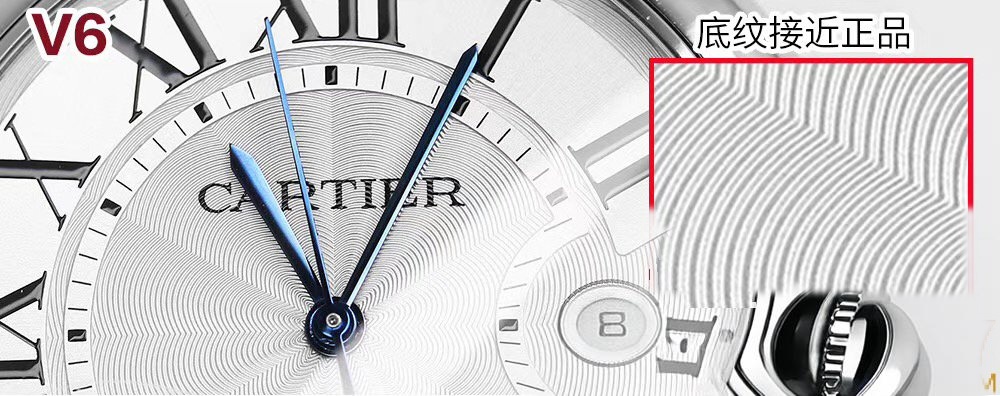 İlk gerçek-replika incelemesi: V6 Factory Cartier Ballon Bleu 42 mm V7 versiyonunun orijinal ve piyasa versiyonuyla karşılaştırması — 7. fotoğraf
