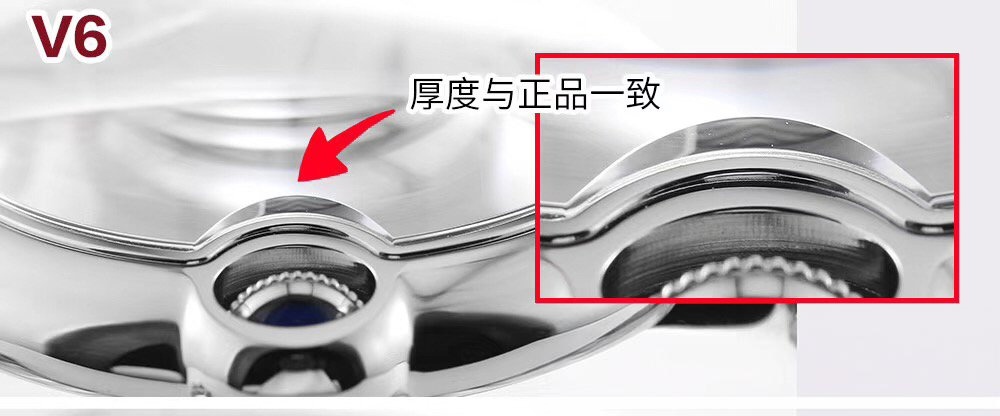 İlk gerçek-replika incelemesi: V6 Factory Cartier Ballon Bleu 42 mm V7 versiyonunun orijinal ve piyasa versiyonuyla karşılaştırması — 22. fotoğraf