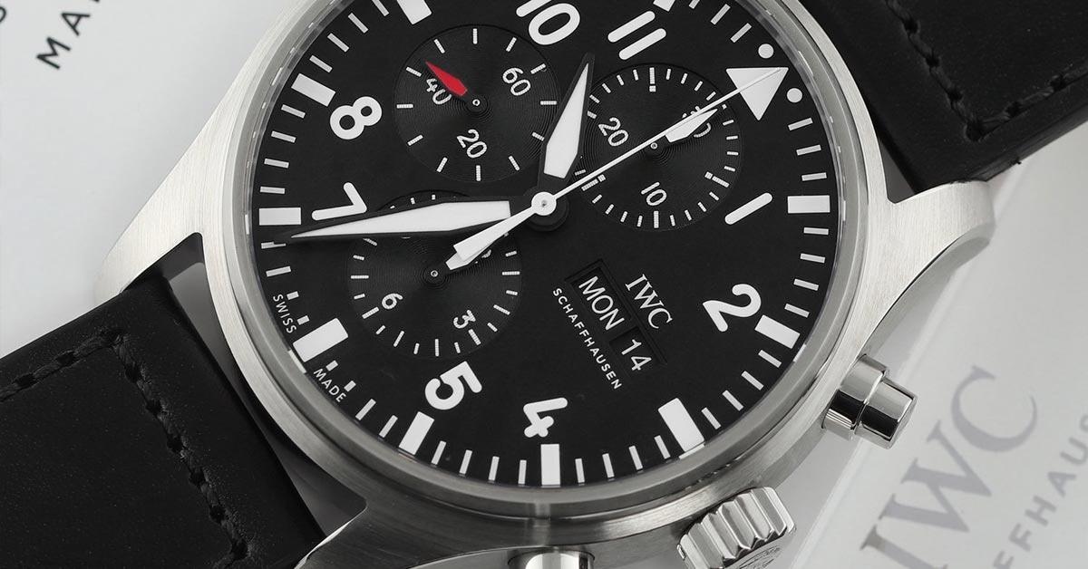 iwc pilots saat kronograf