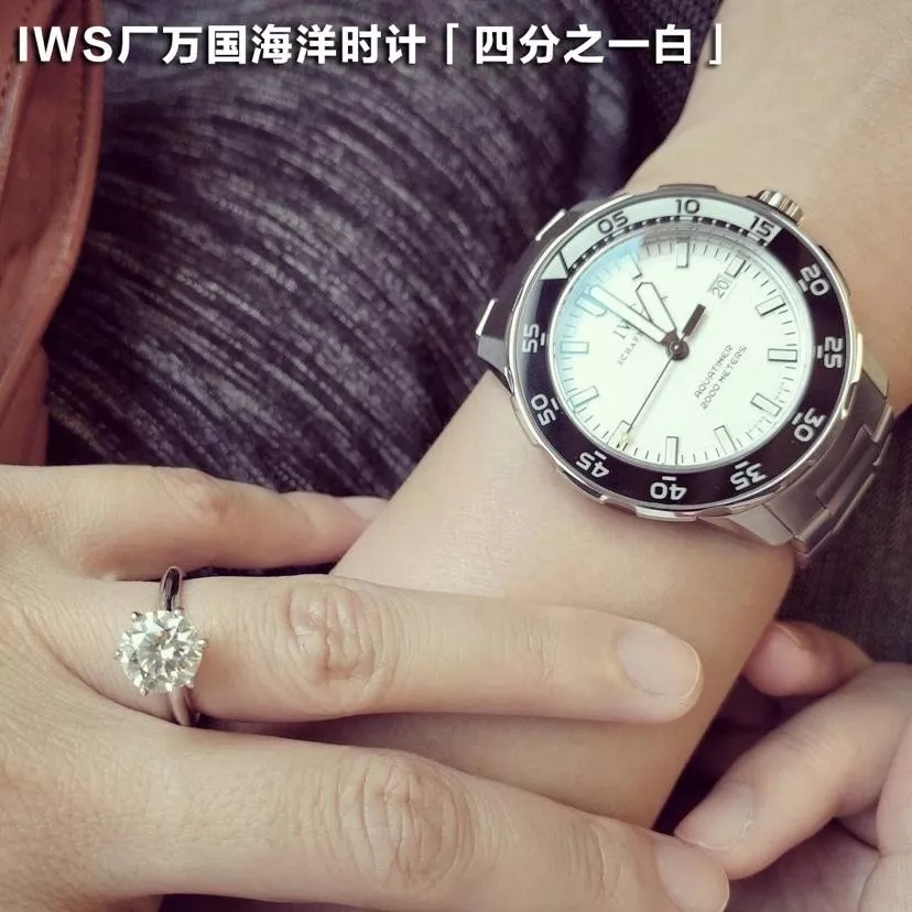 IWS Factory IWC Aquatimer serisi IW356802 çeyrek sarı/beyaz replika saat ile orijinal karşılaştırmalı incelemesi — 19. fotoğraf