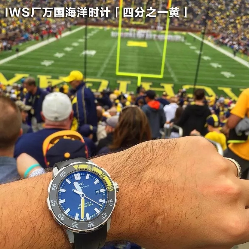 IWS Factory IWC Aquatimer serisi IW356802 çeyrek sarı/beyaz replika saat ile orijinal karşılaştırmalı incelemesi — 22. fotoğraf