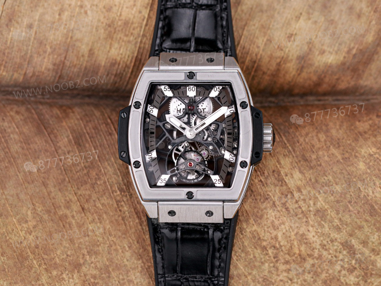 JB Factory Hublot fıçı formlu tourbillon HUB9006 mekanizmalı model ilk bakışta belli oluyor mu? — 2. fotoğraf