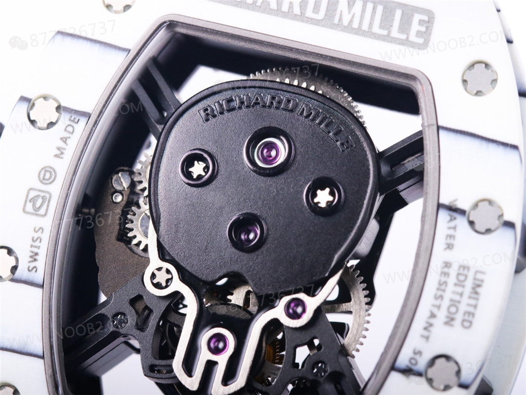 JB Factory Richard Mille RM52-01 gerçek tourbillon - beyaz işçilik detayları — 19. fotoğraf