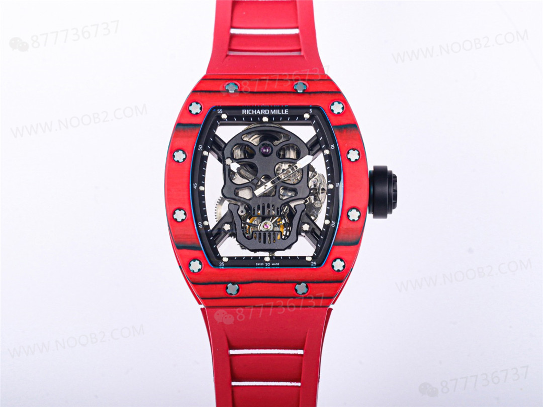 JB Factory Richard Mille RM52-01 gerçek tourbillon - kırmızı detay gerçek çekim — 3. fotoğraf