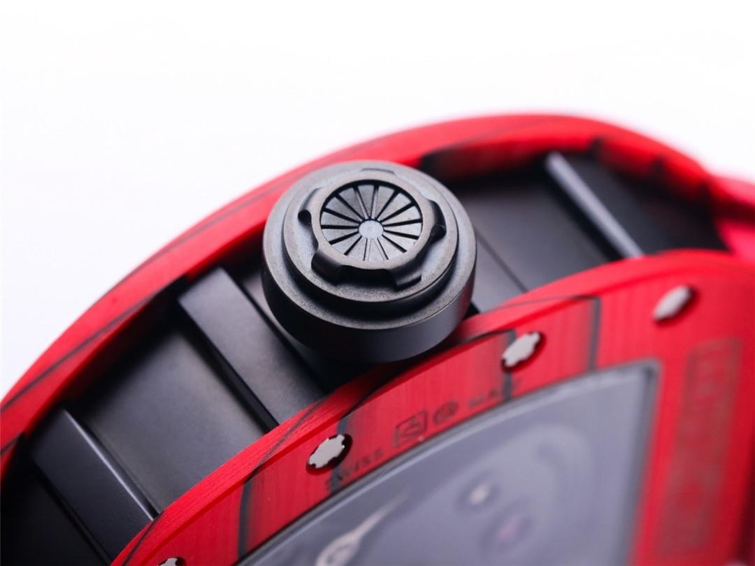 JB Factory Richard Mille RM52-01 gerçek tourbillon - kırmızı detay gerçek çekim — 8. fotoğraf