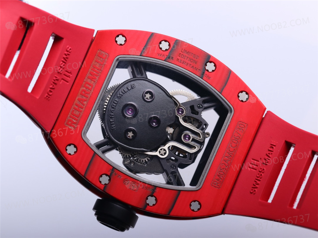 JB Factory Richard Mille RM52-01 gerçek tourbillon - kırmızı detay gerçek çekim — 9. fotoğraf