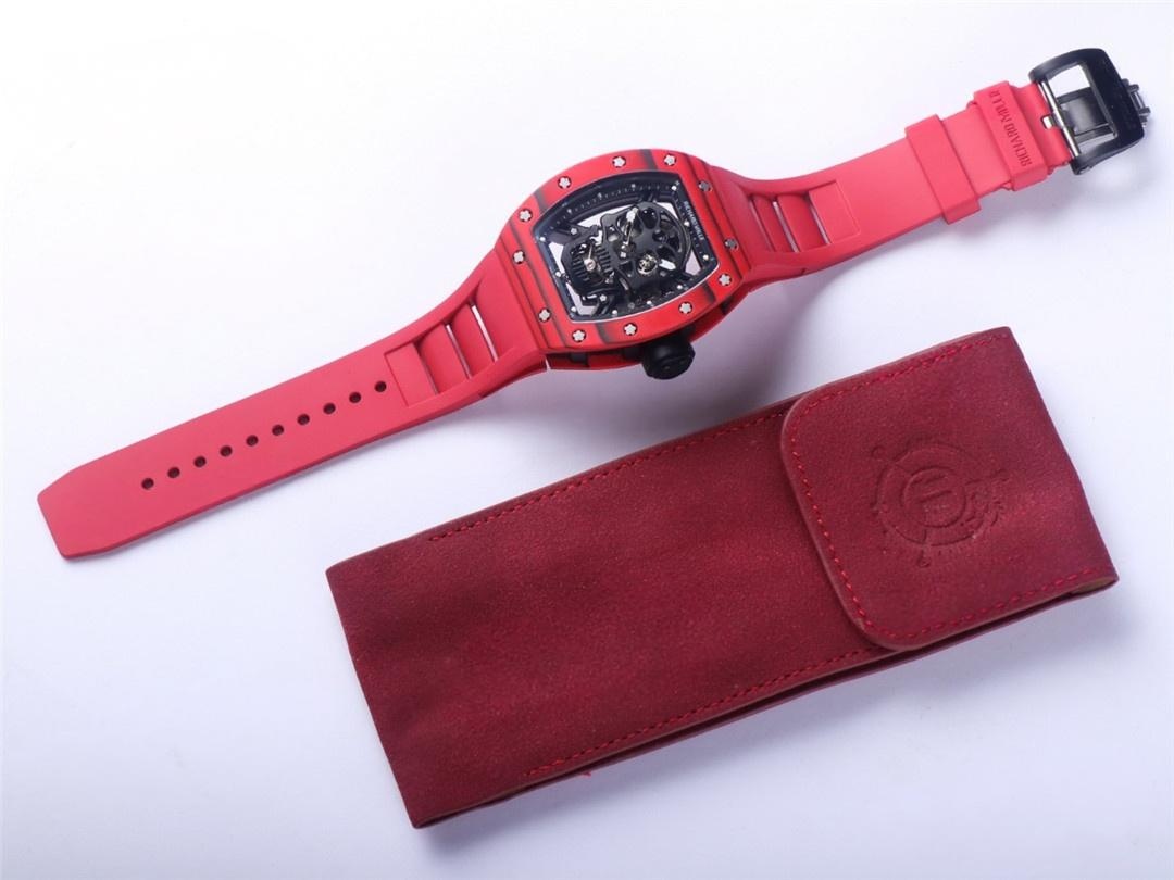 JB Factory Richard Mille RM52-01 gerçek tourbillon - kırmızı detay gerçek çekim — 11. fotoğraf