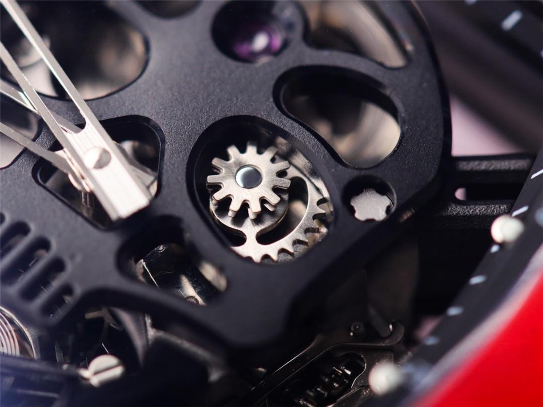 JB Factory Richard Mille RM52-01 gerçek tourbillon - kırmızı detay gerçek çekim — 14. fotoğraf