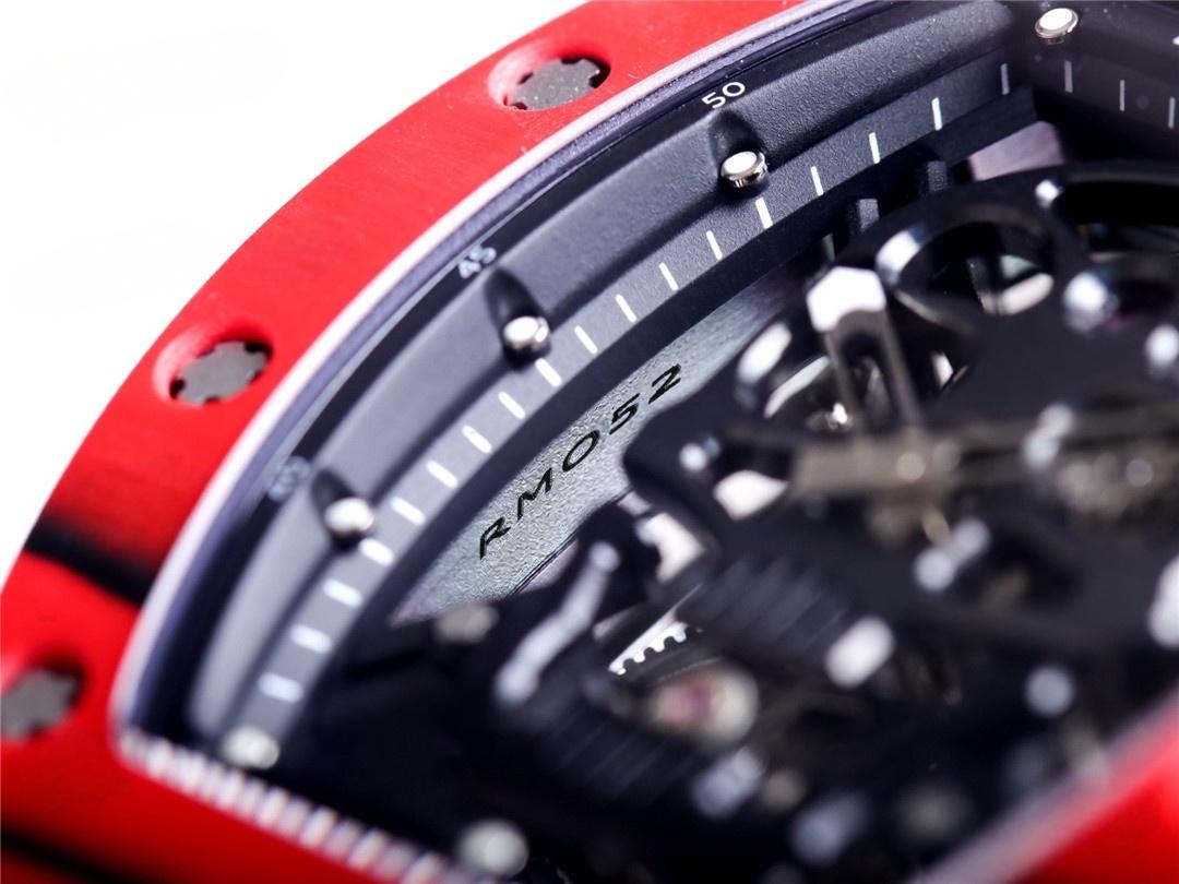 JB Factory Richard Mille RM52-01 gerçek tourbillon - kırmızı detay gerçek çekim — 15. fotoğraf