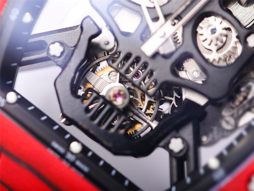JB Factory Richard Mille RM52-01 gerçek tourbillon - kırmızı detay gerçek çekim — 16. fotoğraf