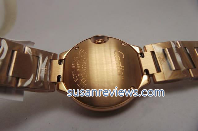Cartier Ballon Bleu Roze Altın Kasa Arkası