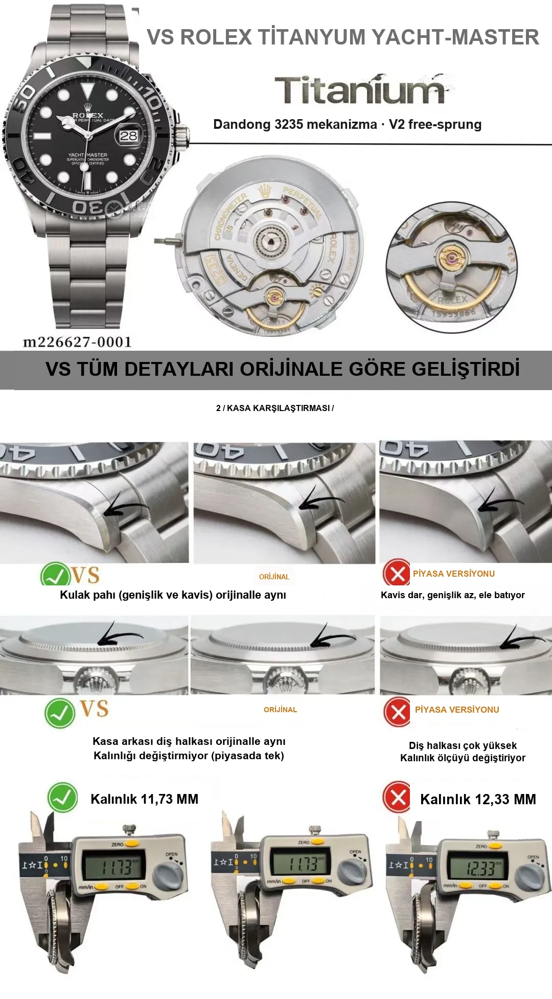 Karşılaştırmalı Değerlendirme: Rolex Yacht-Master 42 mm 226627 VSF Factory — 3. fotoğraf
