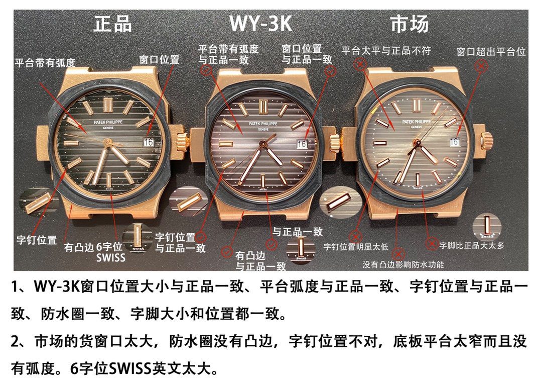 Karşılaştırmalı inceleme: 3K Factory PP Patek Philippe Sportif Zarafet serisi 5711/1A 010 kol saati — 1. fotoğraf