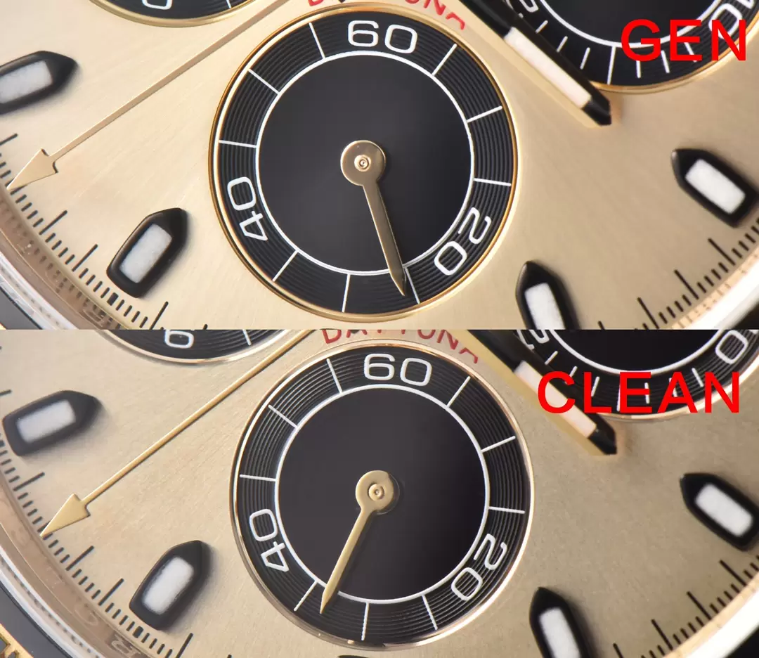 Karşılaştırmalı inceleme: Clean Rolex Cosmograph Daytona M116518ln-0048 kol saati (Shawn Yue) — 4. fotoğraf