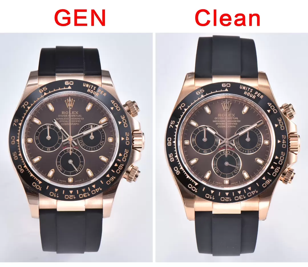 Karşılaştırmalı inceleme: Clean Rolex Cosmograph Daytona serisi M116515 kol saati — 1. fotoğraf