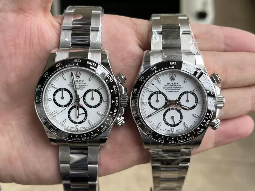 Karşılaştırmalı inceleme: Clean Rolex Cosmograph Daytona m126500ln-0001 [Panda Daytona] — 13. fotoğraf