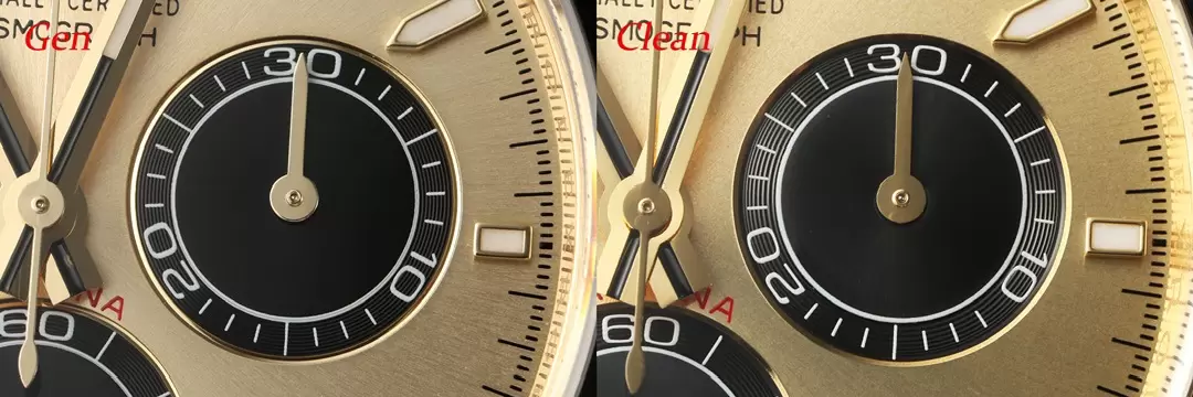 Karşılaştırmalı inceleme: Clean Rolex Cosmograph Daytona serisi m126518ln-0012 kol saati, Shawn Yue — 9. fotoğraf