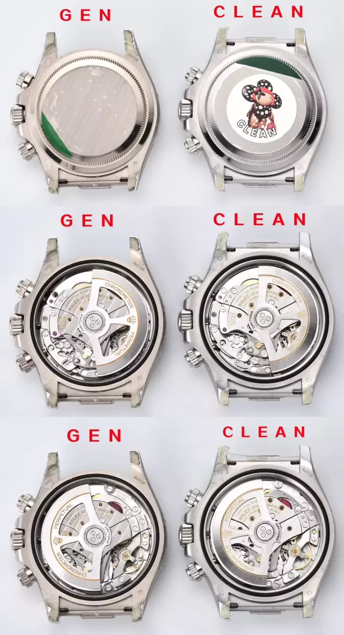 Karşılaştırmalı inceleme: Clean Rolex Cosmograph Daytona serisi m126519ln-0006 kol saati — 2. fotoğraf