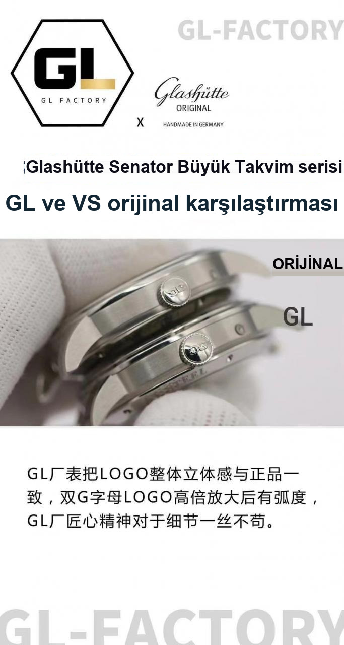 Karşılaştırmalı inceleme: GL Factory Glashütte Original Senator serisi 100-04-32-12-04 ay evreli büyük tarihli kol saati — 6. fotoğraf