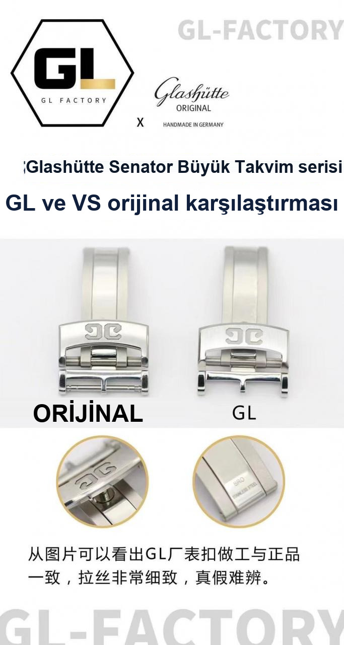 Karşılaştırmalı inceleme: GL Factory Glashütte Original Senator serisi 100-04-32-12-04 ay evreli büyük tarihli kol saati — 8. fotoğraf