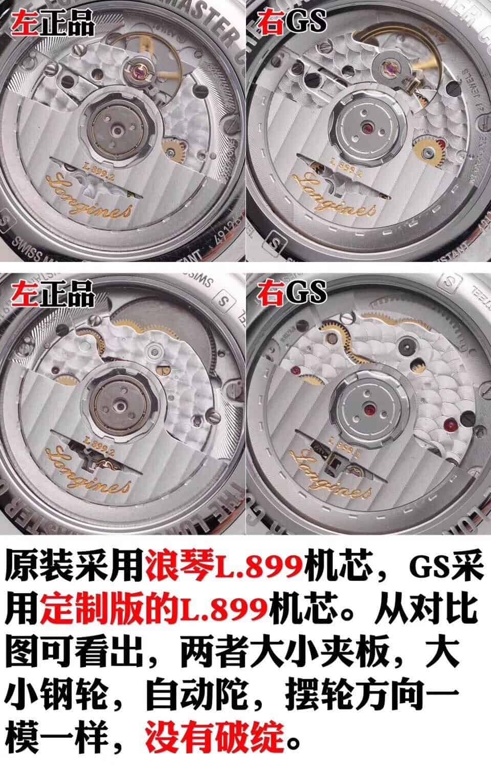 Karşılaştırmalı inceleme: GS Factory Longines Master Collection L2.909.4.78.3 kol saati — 7. fotoğraf
