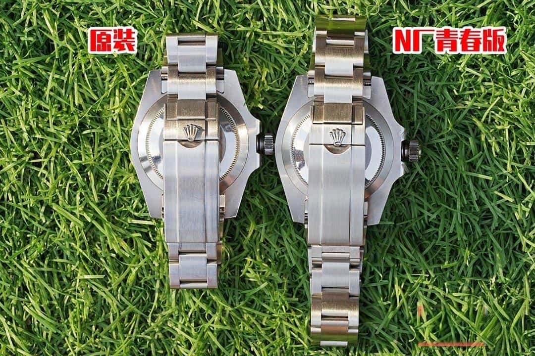 Karşılaştırmalı inceleme: N Factory Genç Sürüm Rolex Submariner serisi 116610LV-97200 yeşil kadran kol saati (Yeşil Su Hayaleti) — 26. fotoğraf