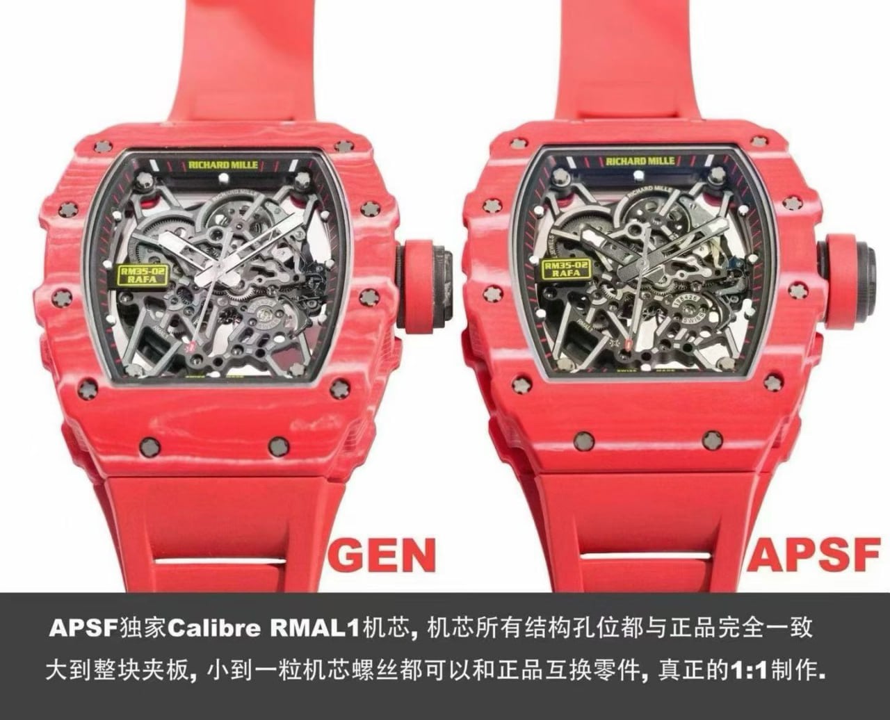 Karşılaştırmalı İnceleme: Richard Mille RM35-02 RM3502 Red NTPT APSF — 3. fotoğraf