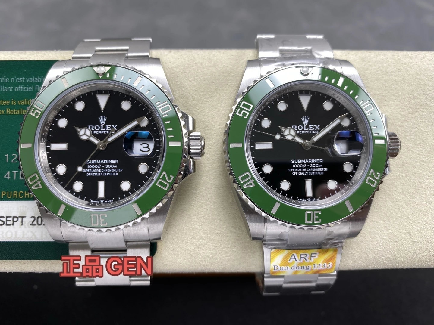 Karşılaştırmalı İnceleme: Rolex Submariner 41 mm 126610 LV Kermit ARF — 2. fotoğraf