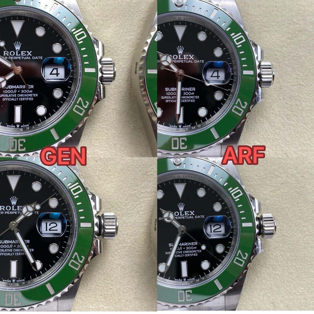 Karşılaştırmalı İnceleme: Rolex Submariner 41 mm 126610 LV Kermit ARF — 9. fotoğraf