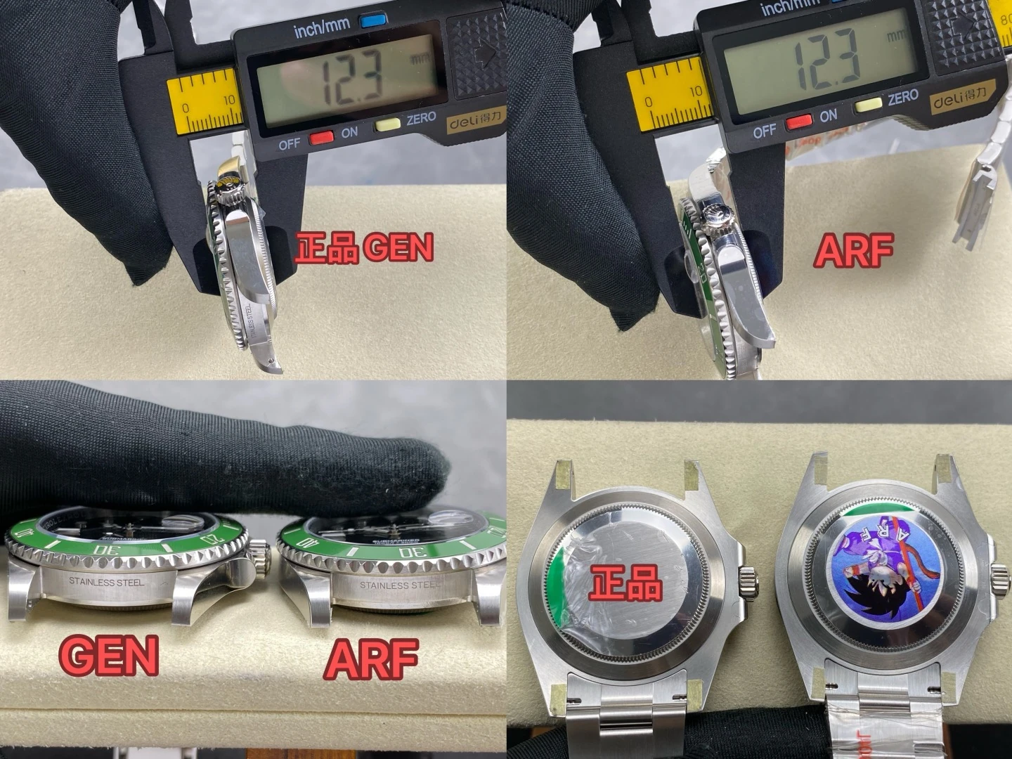Karşılaştırmalı İnceleme: Rolex Submariner 41 mm 126610 LV Kermit ARF — 11. fotoğraf