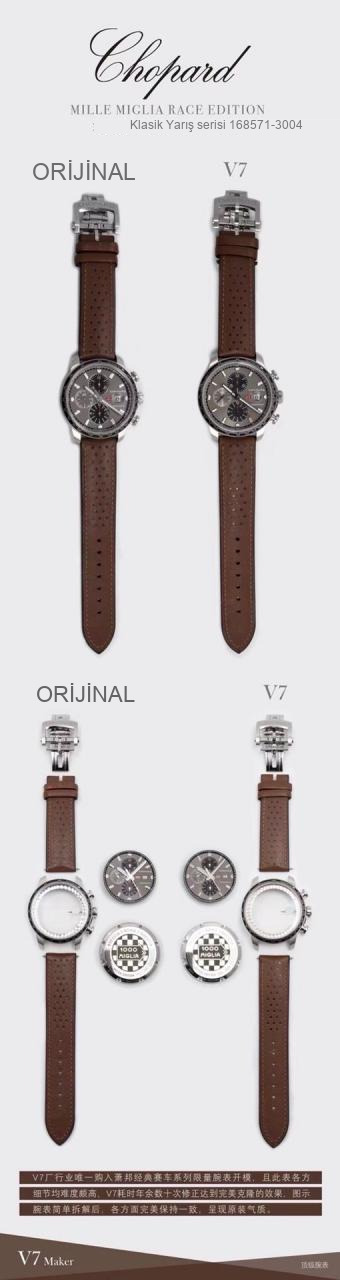 Karşılaştırmalı inceleme: V7 Factory [Şık Tasarım] Chopard Classic Racing Serisi 168571-3004 Kronograf Saat — 2. fotoğraf