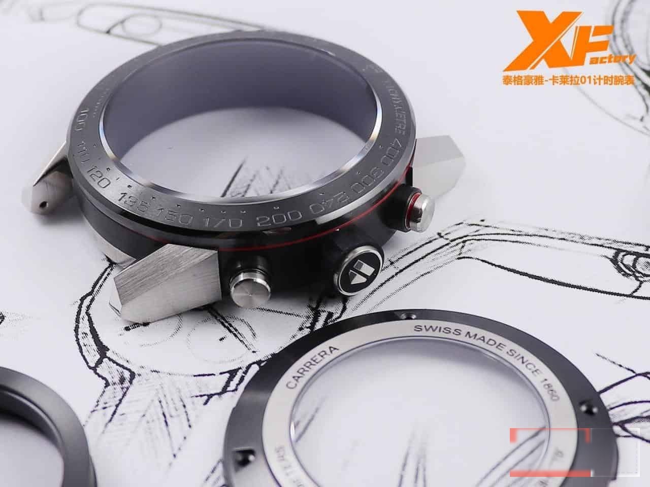 Karşılaştırmalı inceleme: XF Factory [45 mm] Tag Heuer Carrera Serisi CAR201V.BA0714 Erkek Kronograf Otomatik Mekanik Saat — 8. fotoğraf