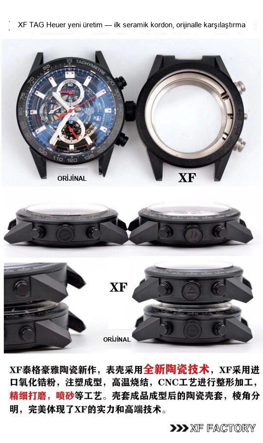 Karşılaştırmalı inceleme: XF Factory TAG Heuer Carrera serisi CAR2090.BH0729 saati — 4. fotoğraf