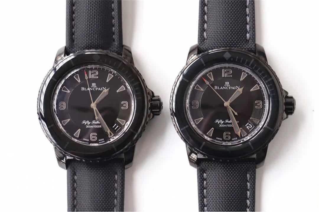Karşılaştırmalı inceleme: ZF Factory Blancpain Fifty Fathoms 50 Fathoms serisi 5015-11C30-52A kol saati — 1. fotoğraf