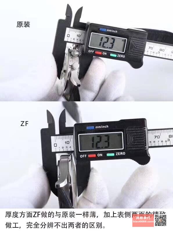Karşılaştırmalı inceleme: ZF Factory IWC Portugieser Kronograf serisi IW371446 otomatik mekanik klasik kol saati (mavi akrep ve yelkovanlı Portugieser kronograf) — 4. fotoğraf