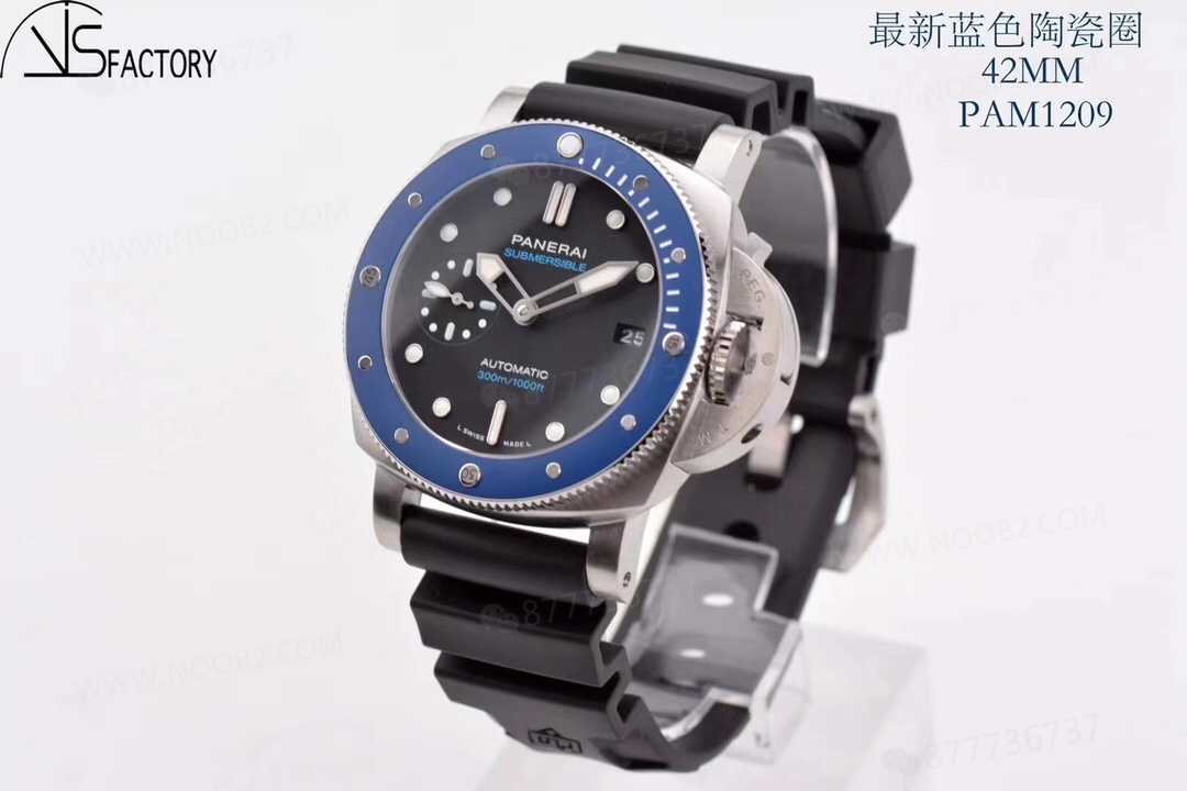 Küçük Kasa Çaplı Panerai: VS Factory 1209 Küçük Mavi Hayalet 42 mm Seramik Bezelli Saat — 2. fotoğraf