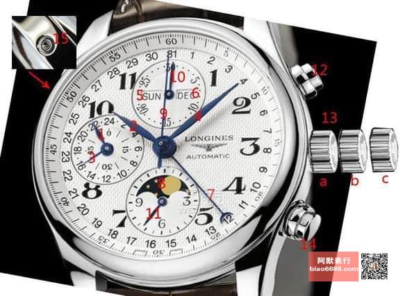 Longines Master 8 ibreli ay evresi ayarlama yöntemi — 1. fotoğraf