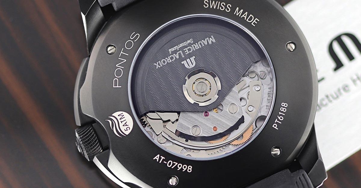 Maurice Lacroix Pontos Automatic Kronograf kalibre ML112 ve kasa arkası