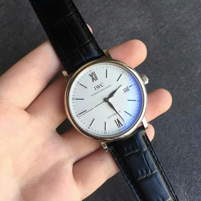 IWC Portofino IW356501 Siyah Deri Kayış